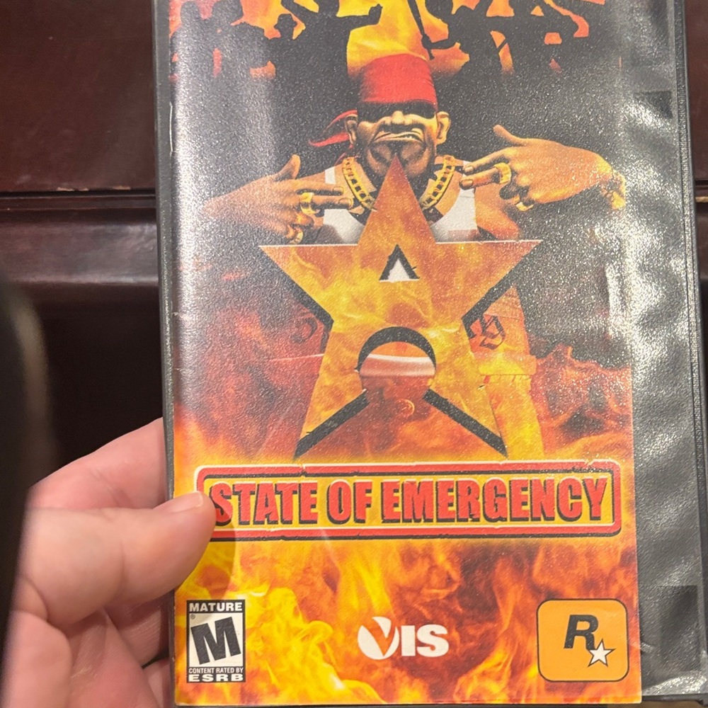 State of Emergency Video Game - Black and Orange PlayStation 2